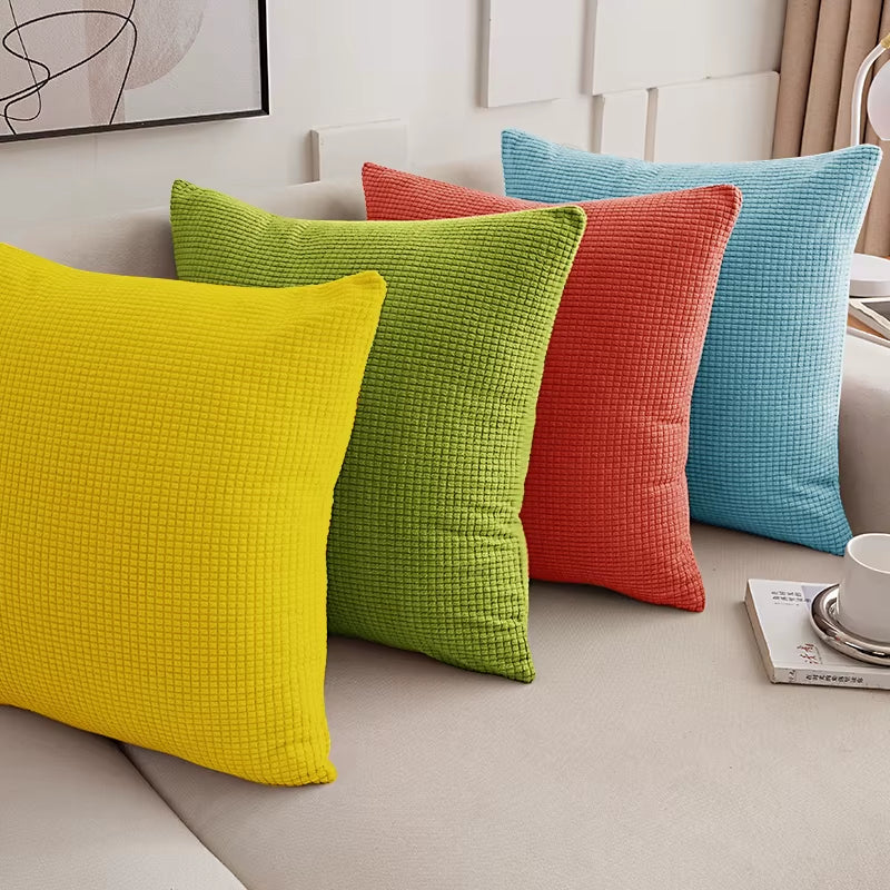 ✨ Solid Color Jacquard Pillow Cover – Elegant Comfort for Every Space