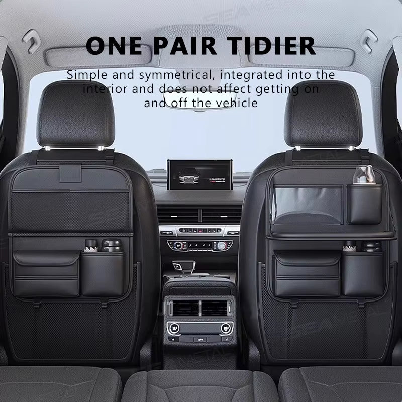 💎No More Messy Backseat – Car Seat Organizer with Tablet Holder & Multi-Pocket Storage