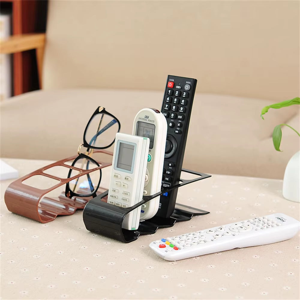 4 Slot Remote Control Storage Rack – TV & Appliance Organizer Stand for Living Room, Bedroom & Office