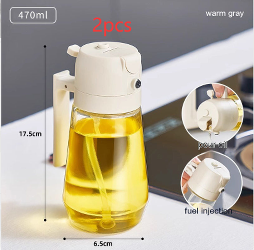 Glass Oil Spray Bottle – Refillable Kitchen Oil Mister for Cooking & BBQ