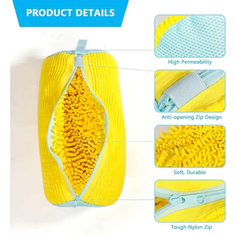 👟 Shoe Cleaning Laundry Wash Bag – Protective Sneaker Washer Bag with Brush for Deep Clean Without Damage
