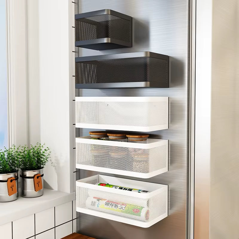 Magnetic Side Storage Rack | Multi-Purpose Kitchen & Bathroom Organizer Shelf