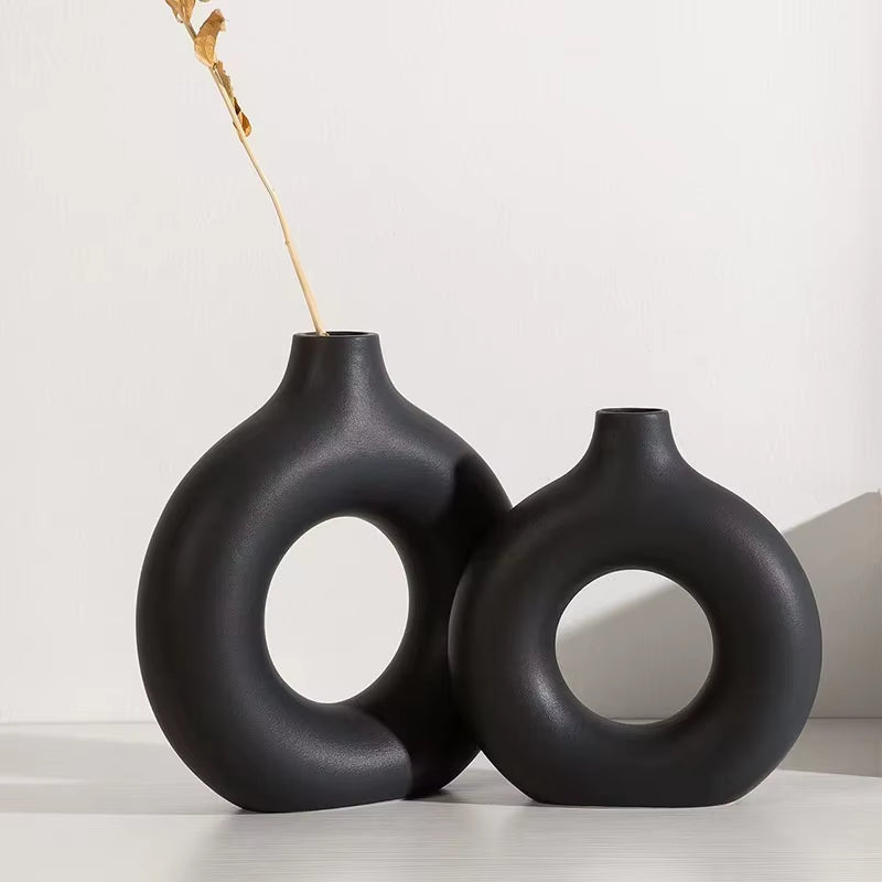 Nordic Modern Decorative Flower Vase – Elegant Plastic Bud Vase for Home & Event Décor
