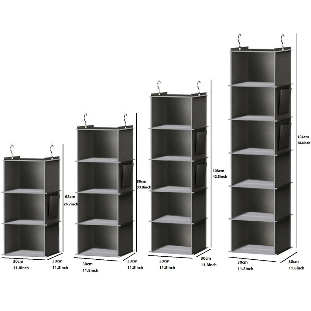 Space-Saving Hanging Closet Organizer – Collapsible Multi-Tier Storage for Clothes & Accessories