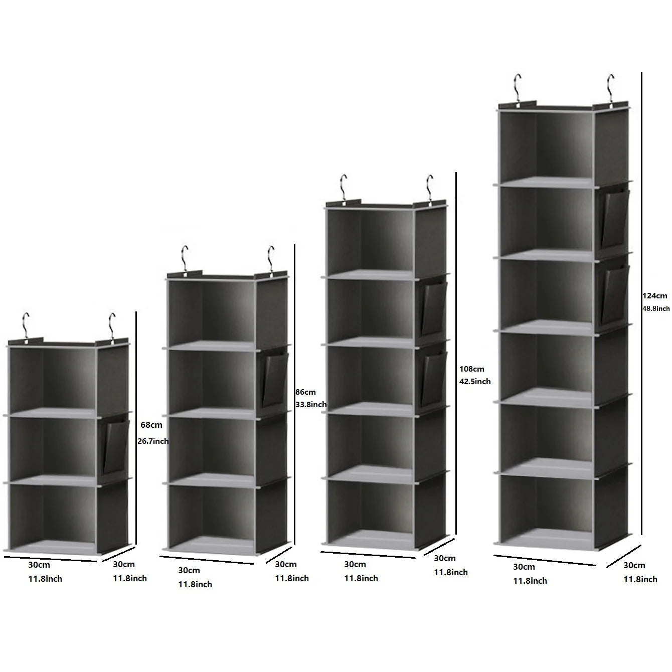 Space-Saving Hanging Closet Organizer – Collapsible Multi-Tier Storage for Clothes & Accessories
