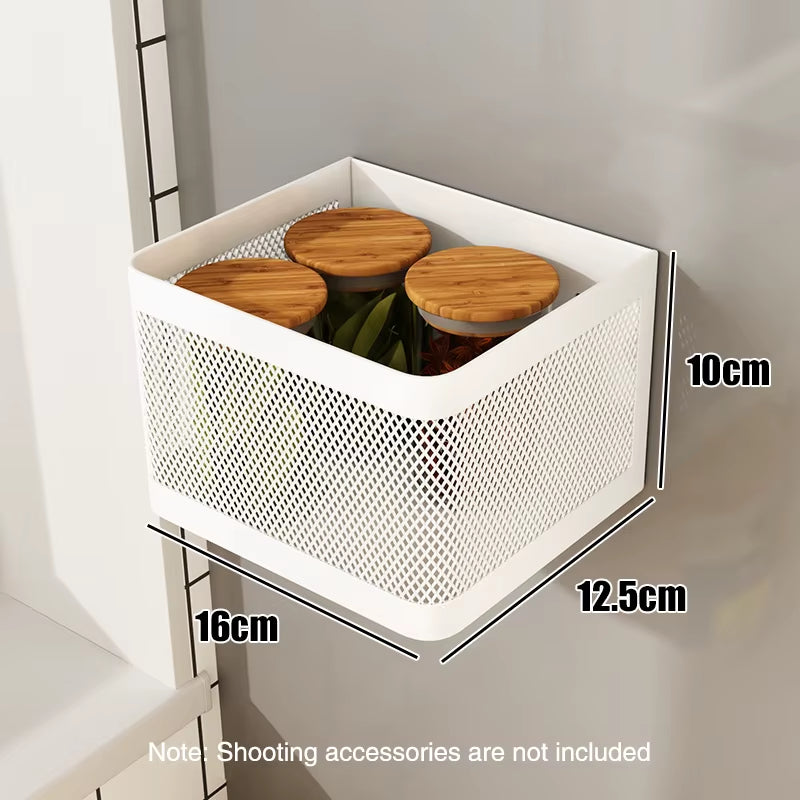 Magnetic Side Storage Rack | Multi-Purpose Kitchen & Bathroom Organizer Shelf