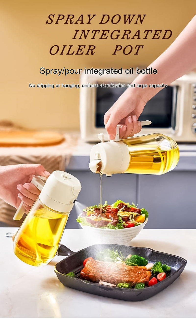 Glass Oil Spray Bottle – Refillable Kitchen Oil Mister for Cooking & BBQ