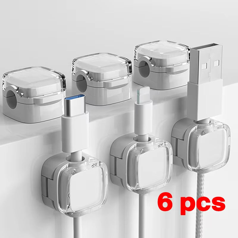 Say Goodbye to Cable Mess with Magnetic Cable Clips – Adjustable Organizer for Modern Workspaces