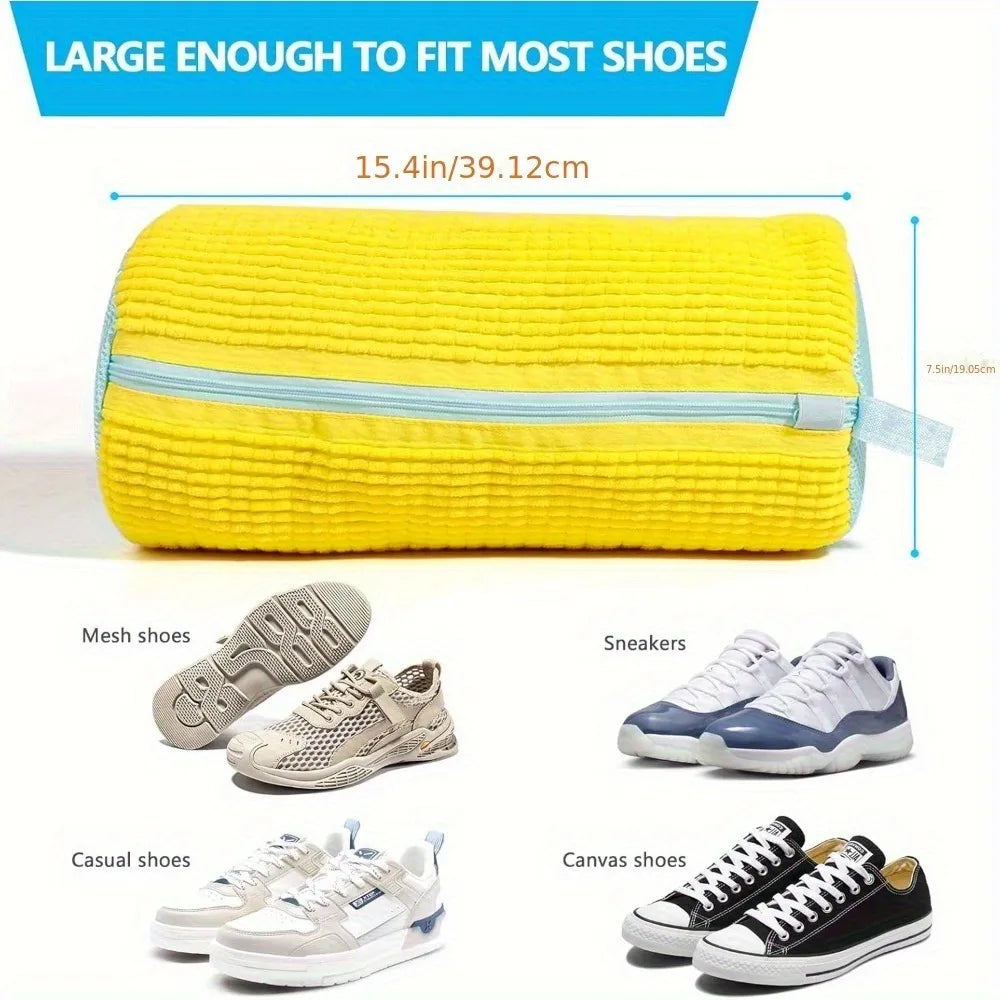 👟 Shoe Cleaning Laundry Wash Bag – Protective Sneaker Washer Bag with Brush for Deep Clean Without Damage