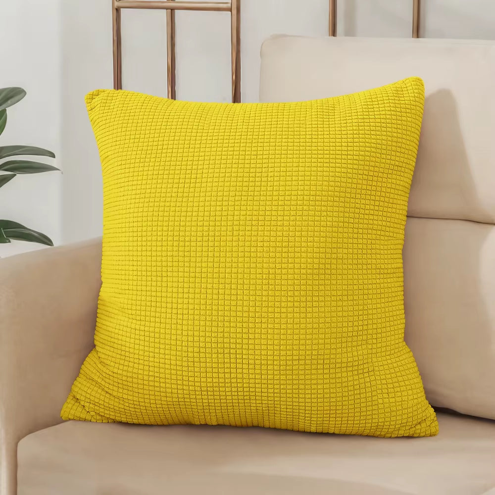 ✨ Solid Color Jacquard Pillow Cover – Elegant Comfort for Every Space