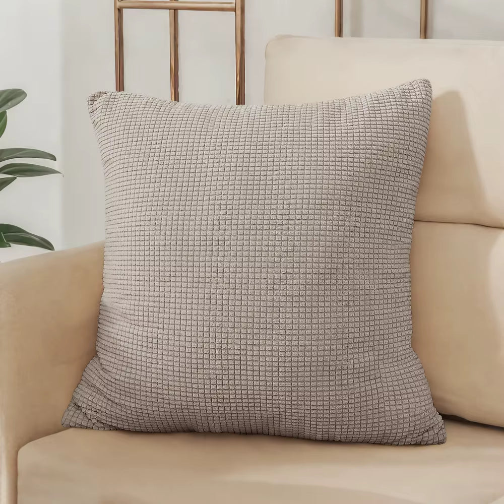 ✨ Solid Color Jacquard Pillow Cover – Elegant Comfort for Every Space
