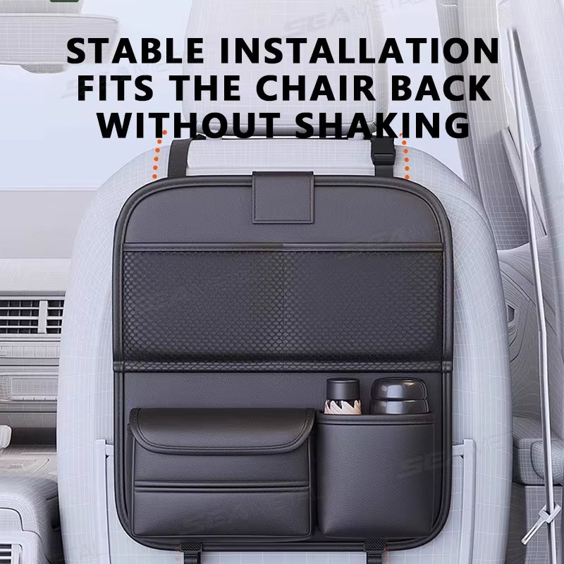 💎No More Messy Backseat – Car Seat Organizer with Tablet Holder & Multi-Pocket Storage