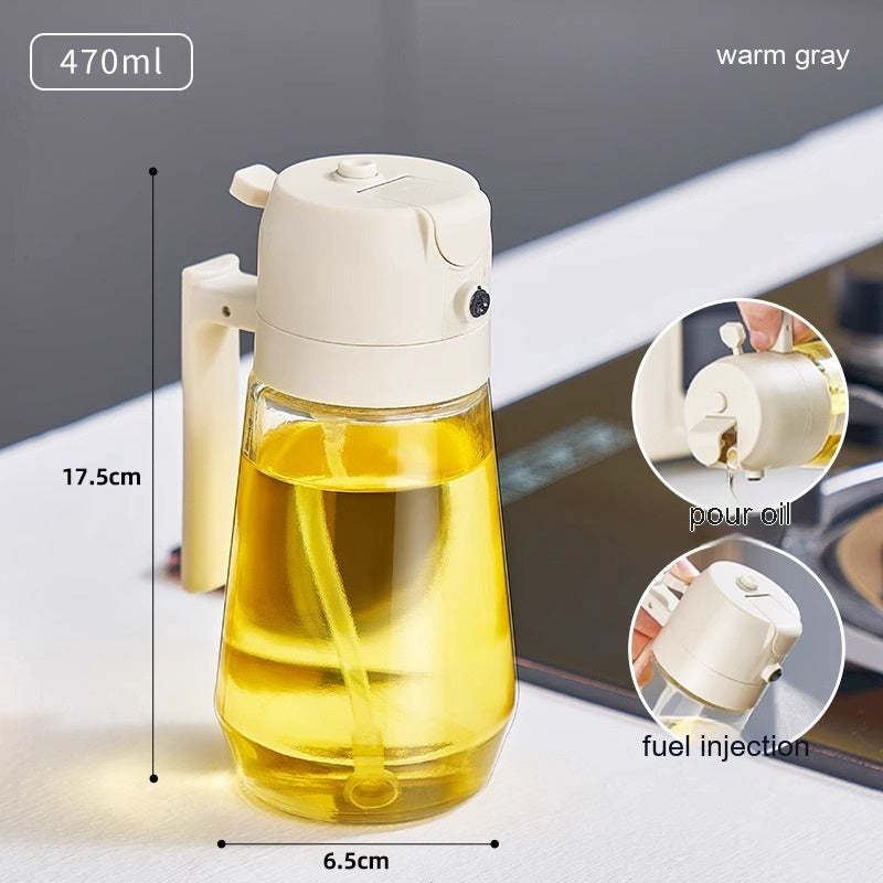 Glass Oil Spray Bottle – Refillable Kitchen Oil Mister for Cooking & BBQ