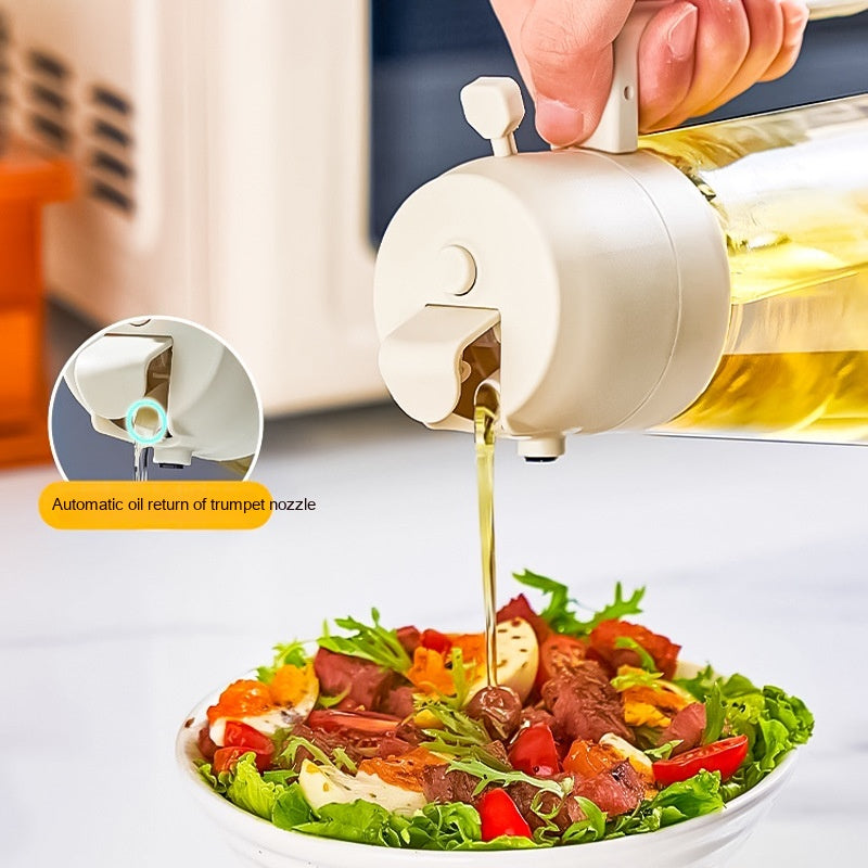 Glass Oil Spray Bottle – Refillable Kitchen Oil Mister for Cooking & BBQ