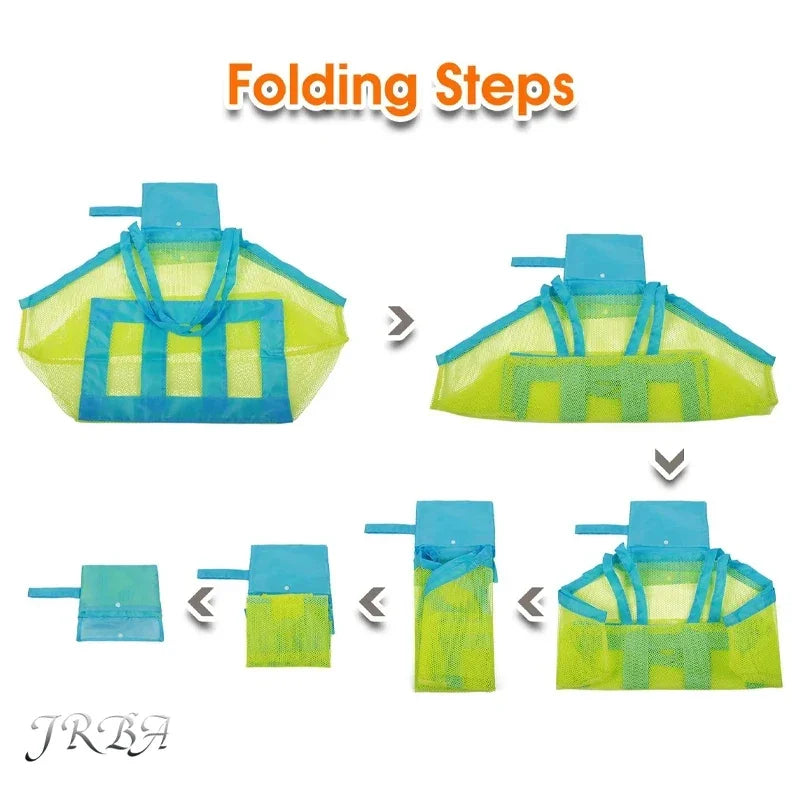 🏖️ Anti-Sand Beach Storage Bag – Mess-Free Mesh Organizer for Toys, Towels & Kids Essentials (Quick-Dry, Easy Carry Beach Solution) 🧺